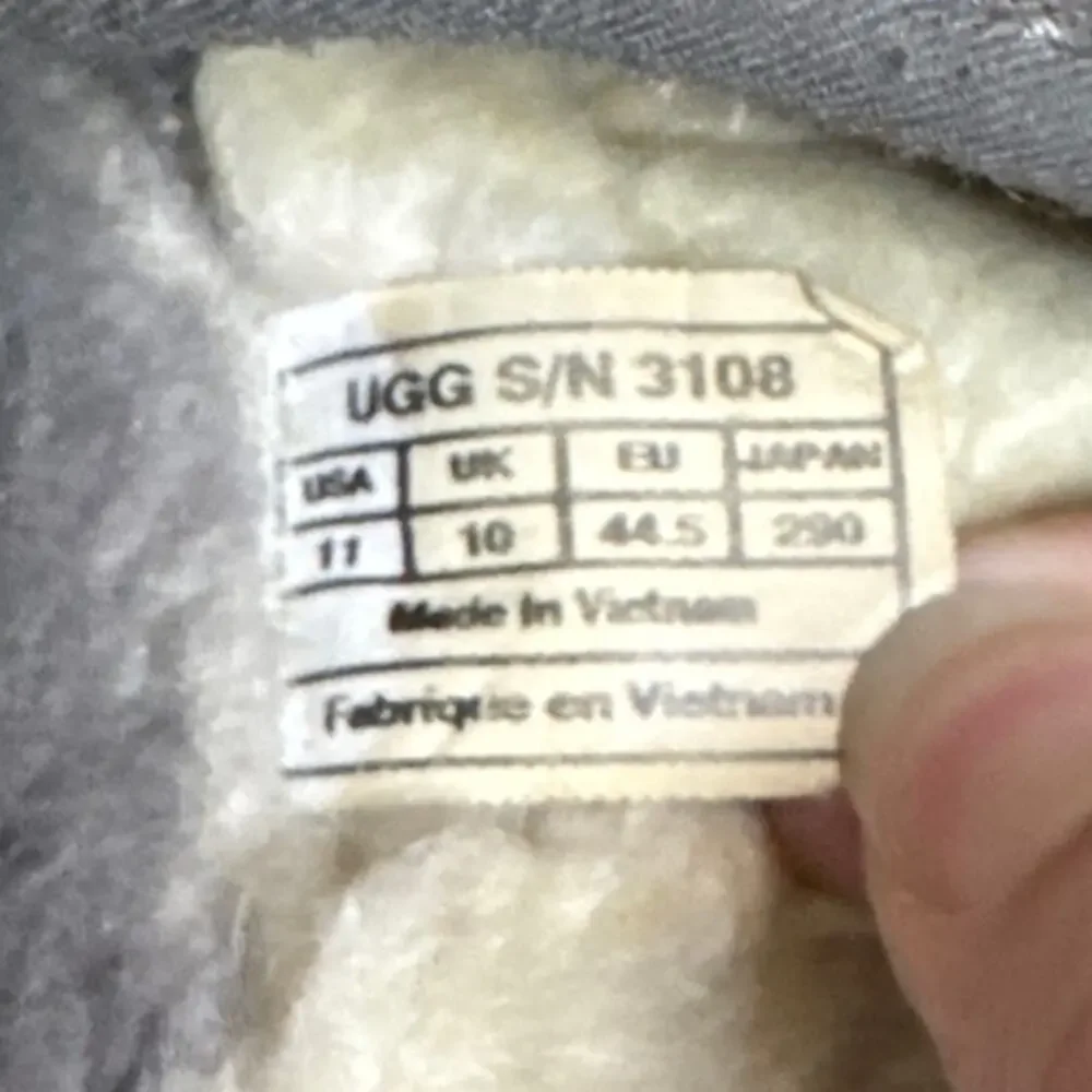 UGG Kenton Suede Slip On Slippers Shoes Gray Size 11